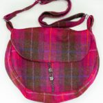 Handtasche aus "Harris Tweed", handgewebtem Wollstoff von den schottischen Hebriden