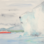 Aquarell Svalbard Eisberg neben der G-Expedition